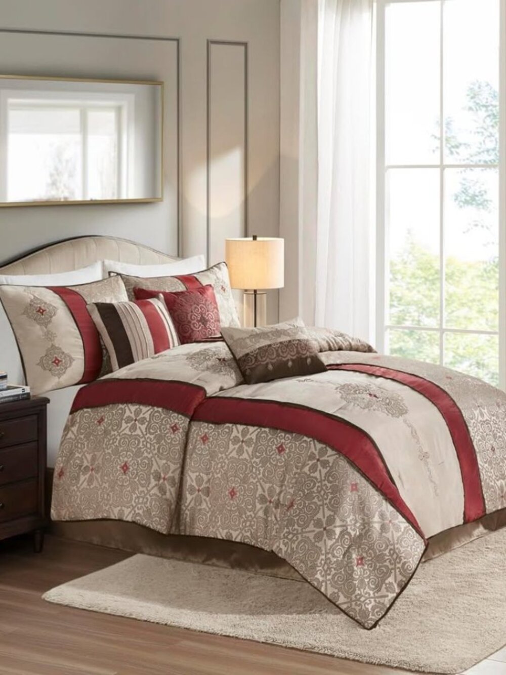 Madison Park Comforter Faux Silk Bed Set